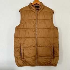 🦋 Swiss Tech Tan Puffer Vest M 38-40